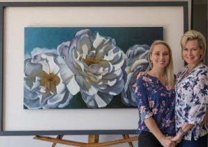 Iceberg blooms in blue 170 x 120 cm